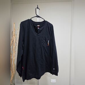Timberland PRO Black Long Sleeve Henley Shirt Sz.L